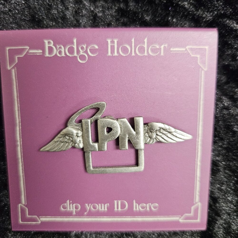 New Chelsea Pewter LPN Badge Holder Pin
